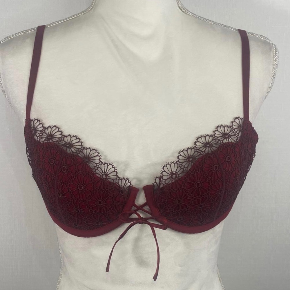 VS Sexy Plunge Coverage Pushup Racerback Lace Bra